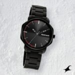 Fastrack NS3254NM01 Stunners Quartz Analog Black Dial Metal Strap Watch | MNK SHOP